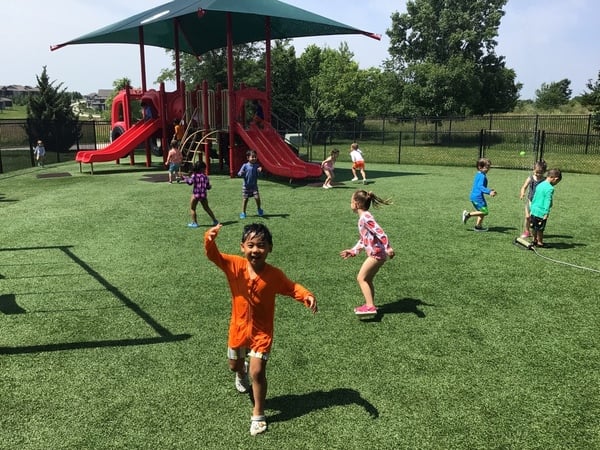children playing outside