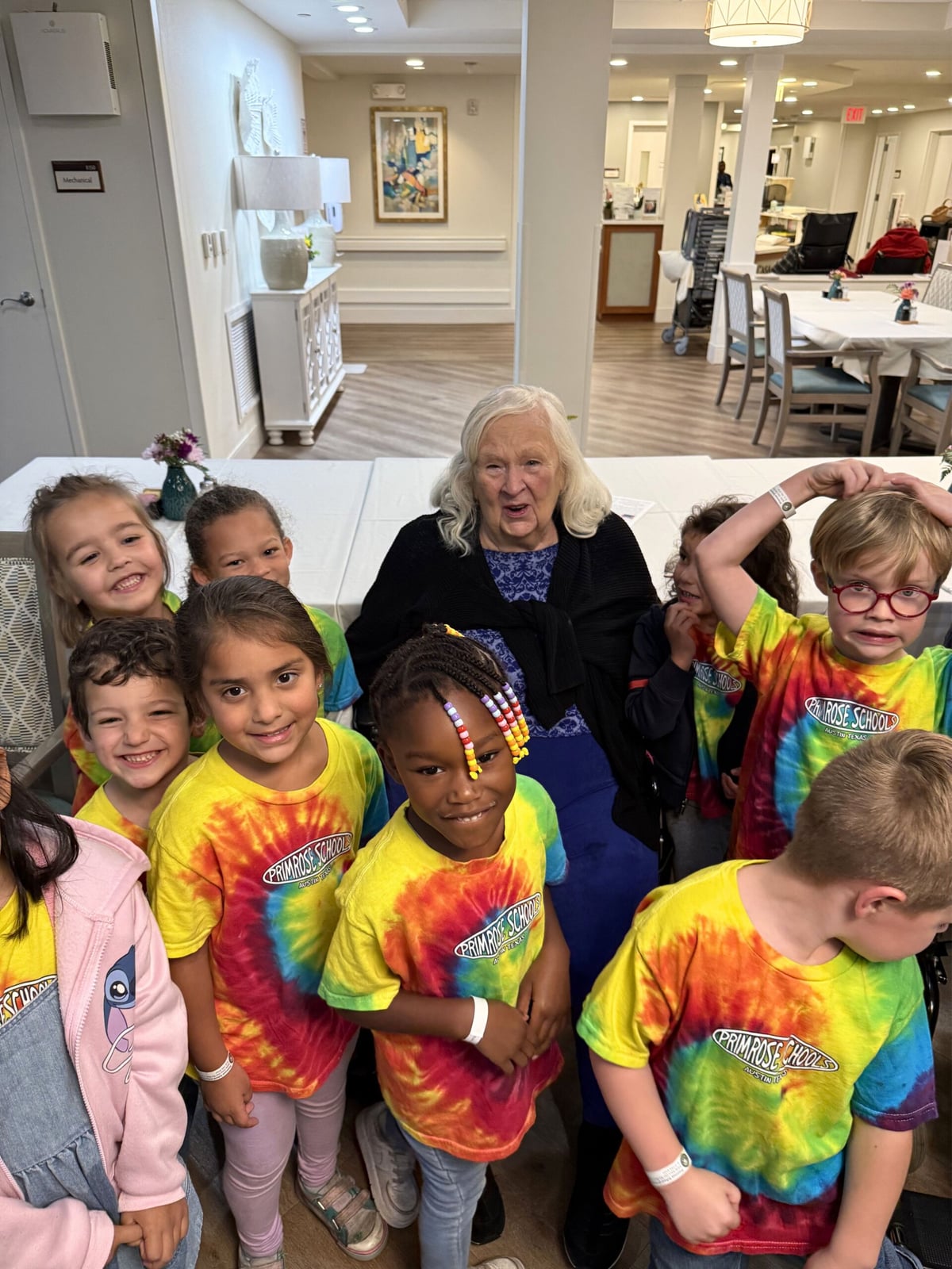 pre-k students Longhorn Village Adopt-a-Grandparent program preschool Four Points Austin intergenerational