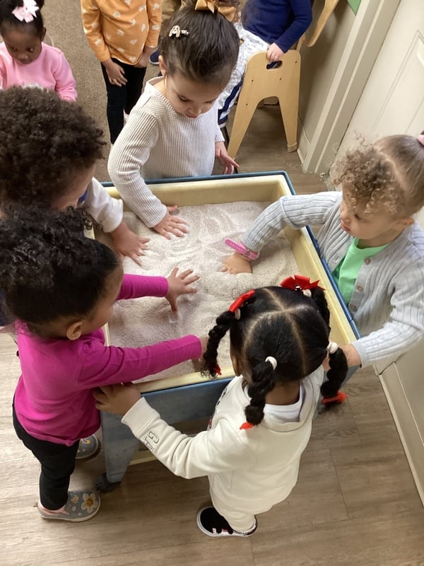 playing with sand