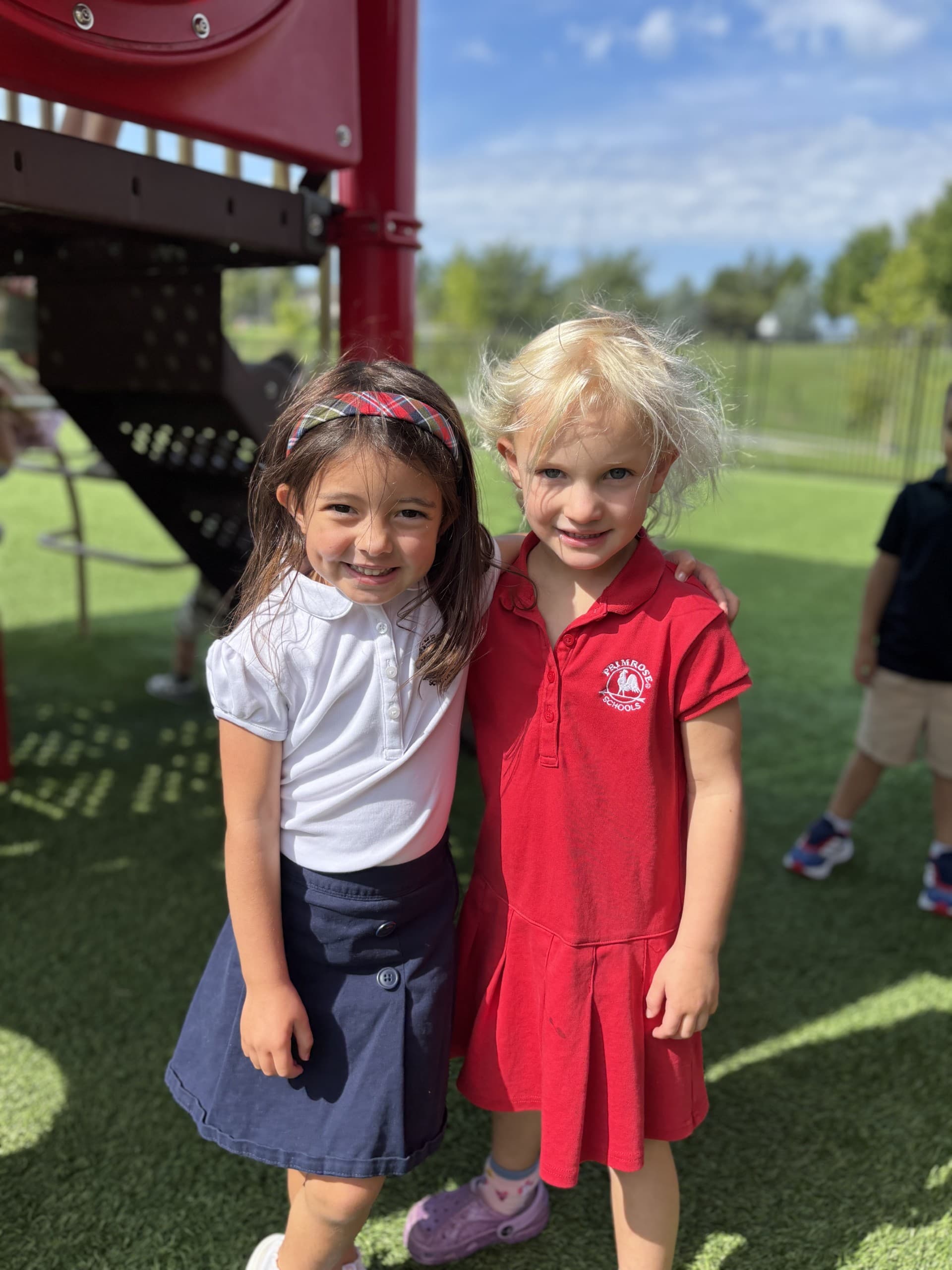 two children on a playground