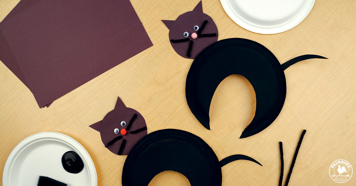 Fall Crafts for Kids: Paper Plate Black Cat - Primrose Schools