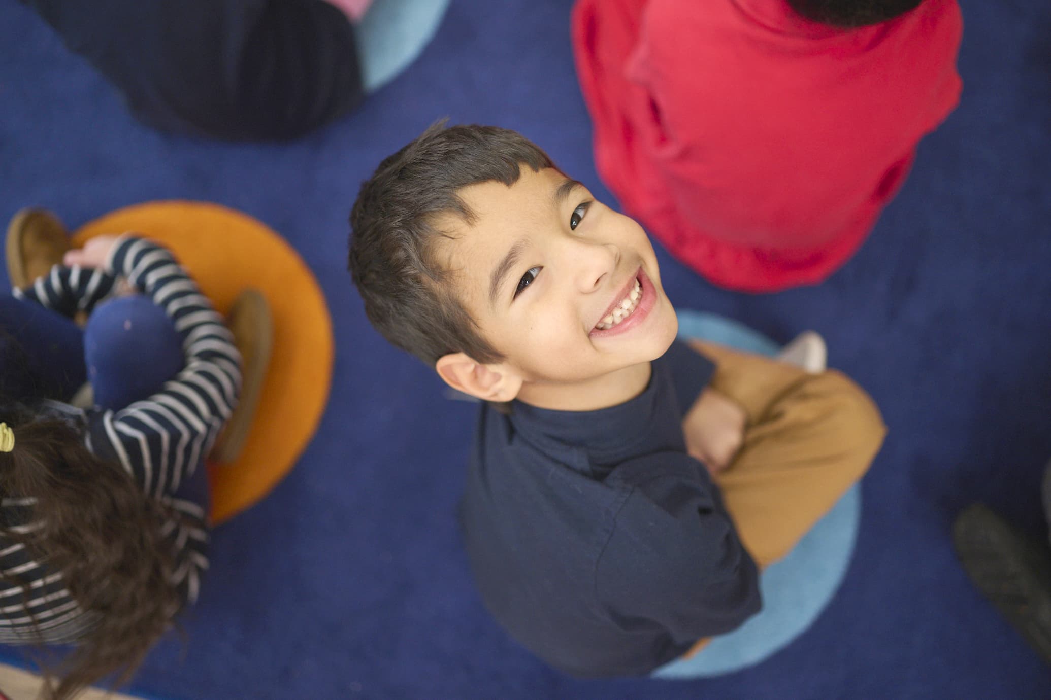 kindergarten child smiling