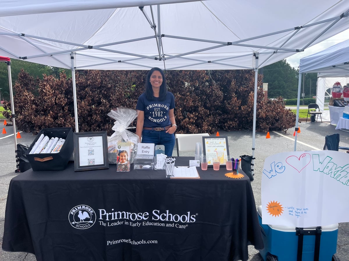 Sneha Patel, franchise owner, at their tent at the June Bloom Market
