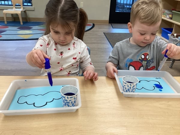 children using dropper