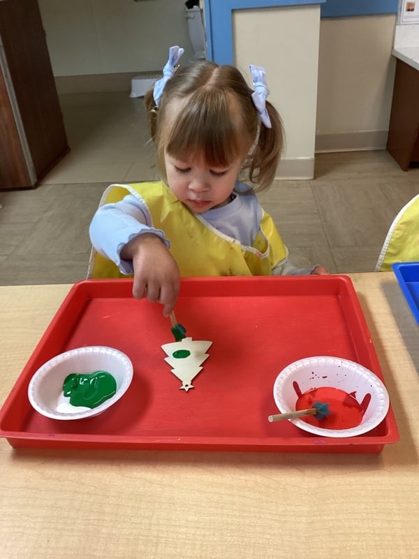 Decorating ornaments for our Giving Tree!