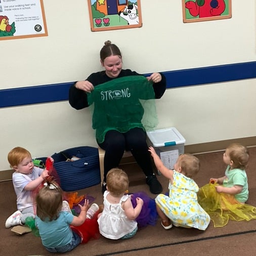 Children playing with Music Scarves