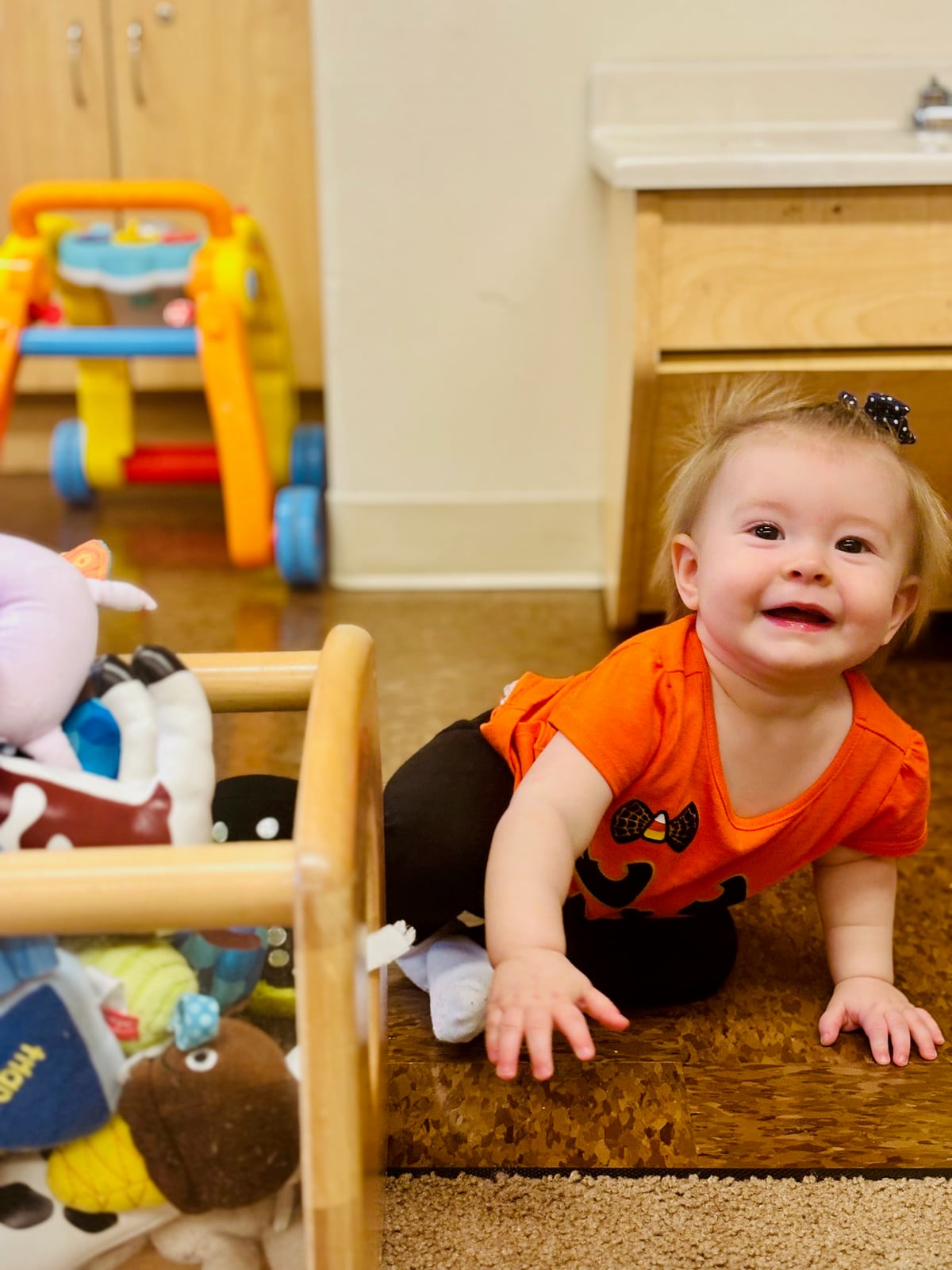 Happy infant at Primrose of Fort Mill