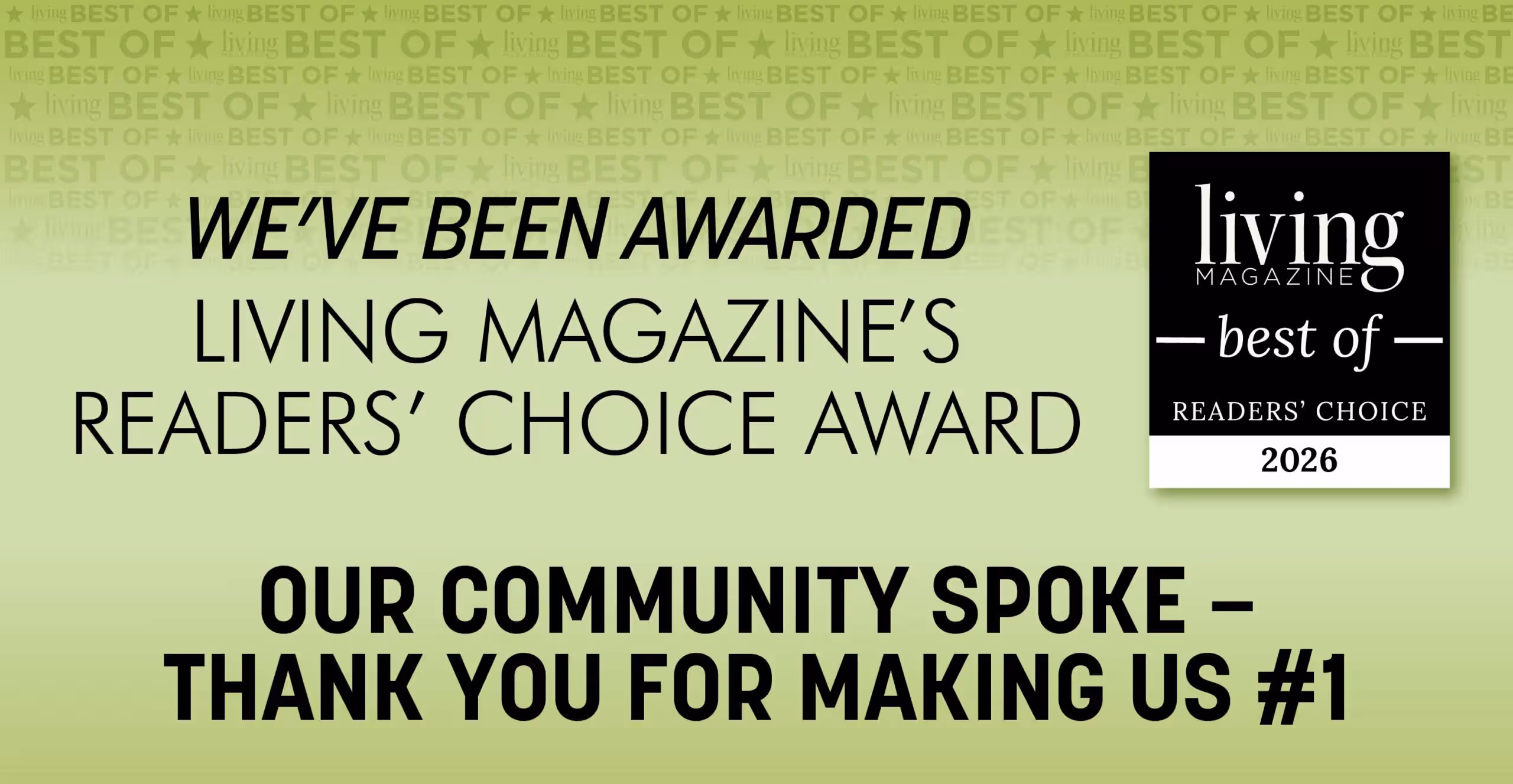 Primrose School of Sterling Ridge 2026 Living Magazine Readers’ Choice Award winner