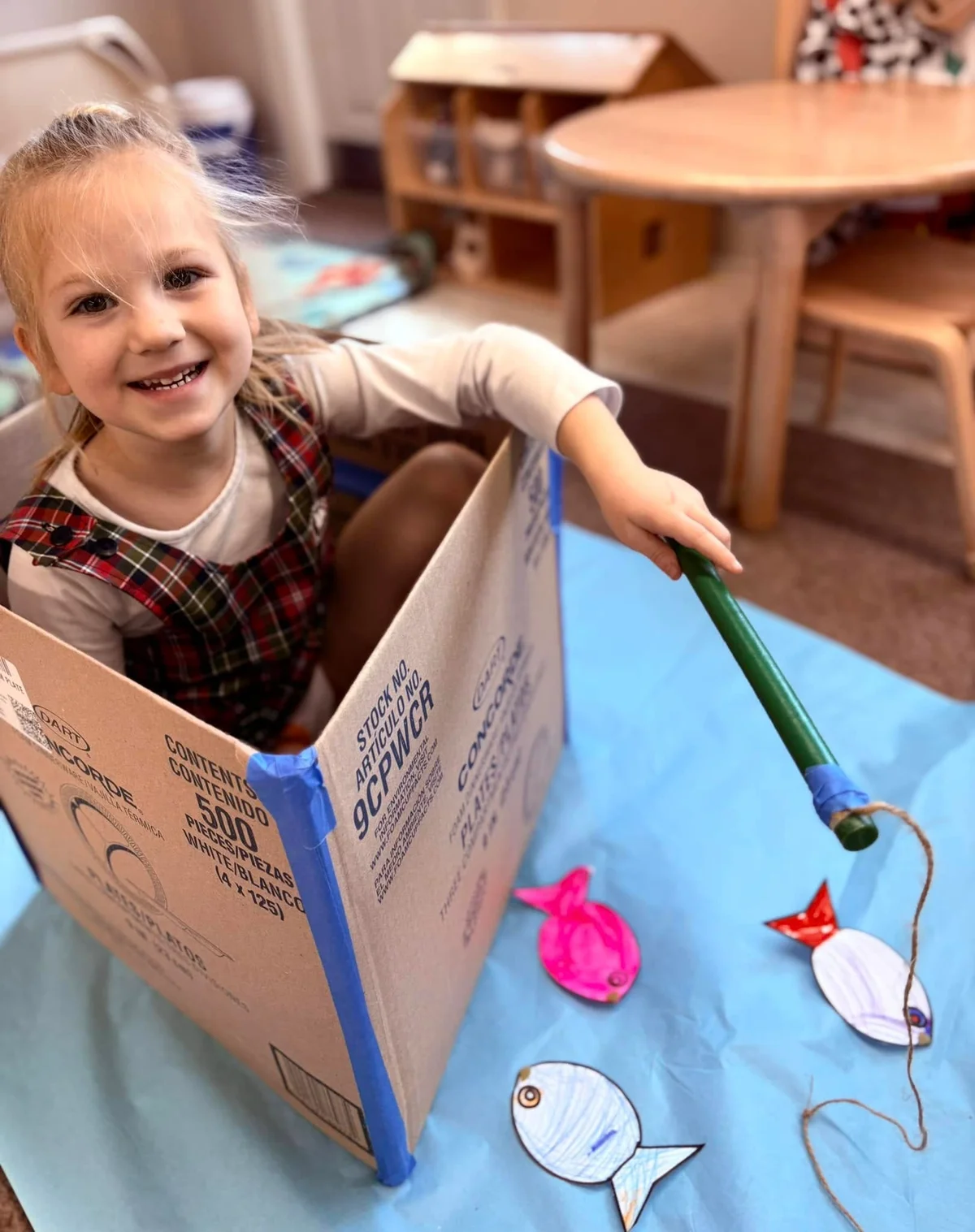 pre-k pre-kindergarten kid having fun learning imagination exploration dramatic play at the best private preschool childcare near me, saginaw, fort worth, texas at primrose school