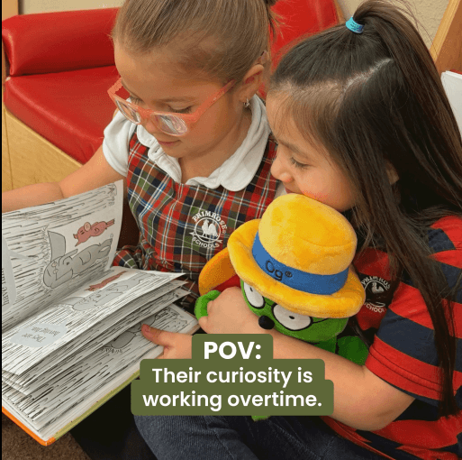 children reading together