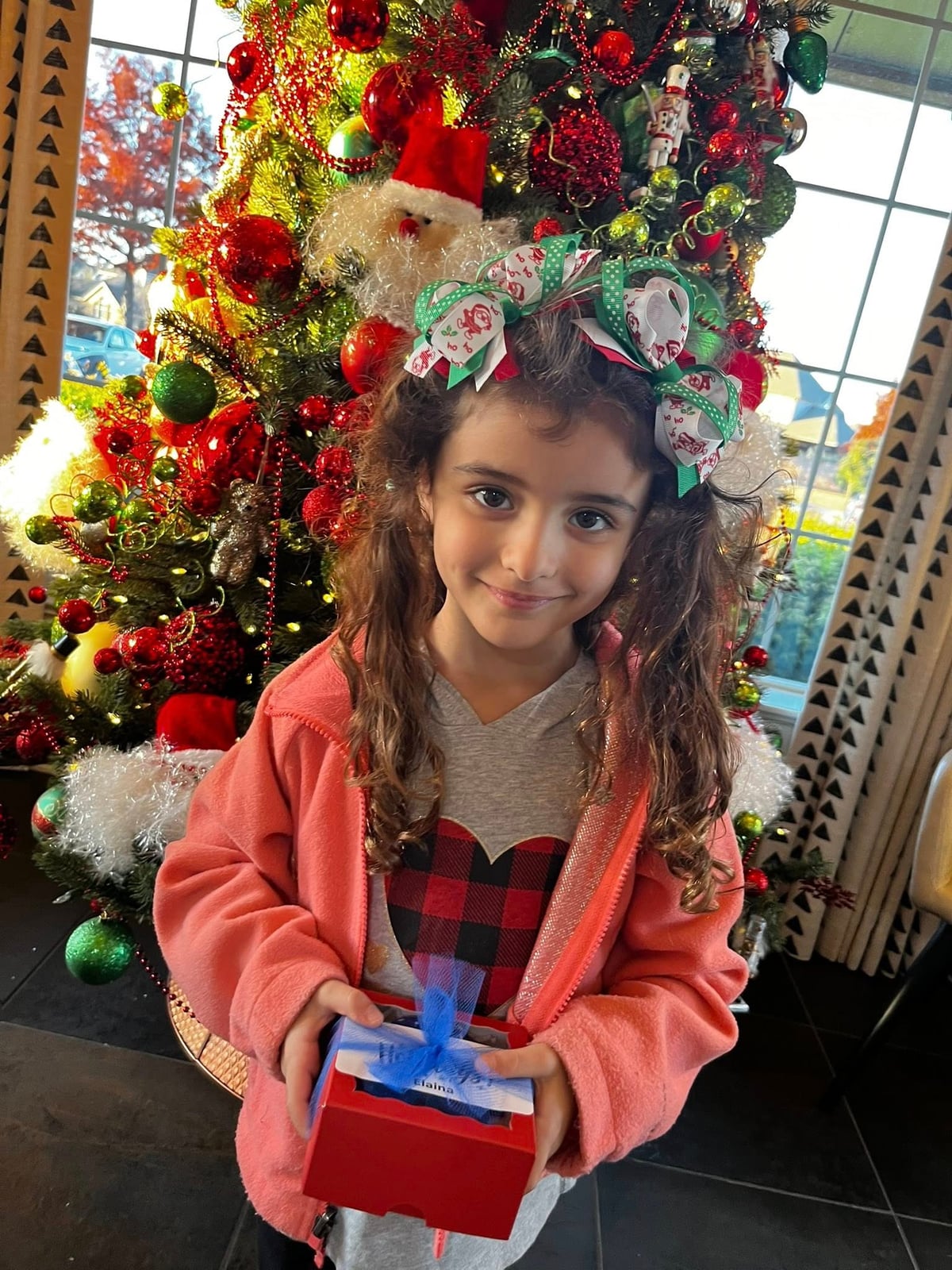 Child and their ornament they decorated