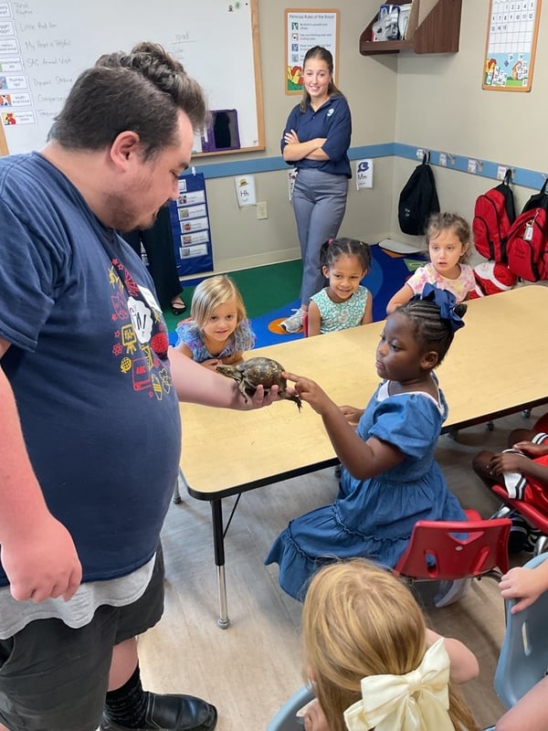 pre kindergarten, preschool, day care, summer adventure, field trips, discovery center, box turtle