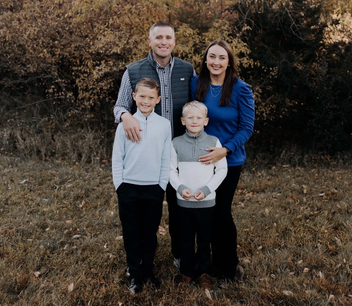 Primrose School of La Vista's owners, The Stichler Family, with their two sons.