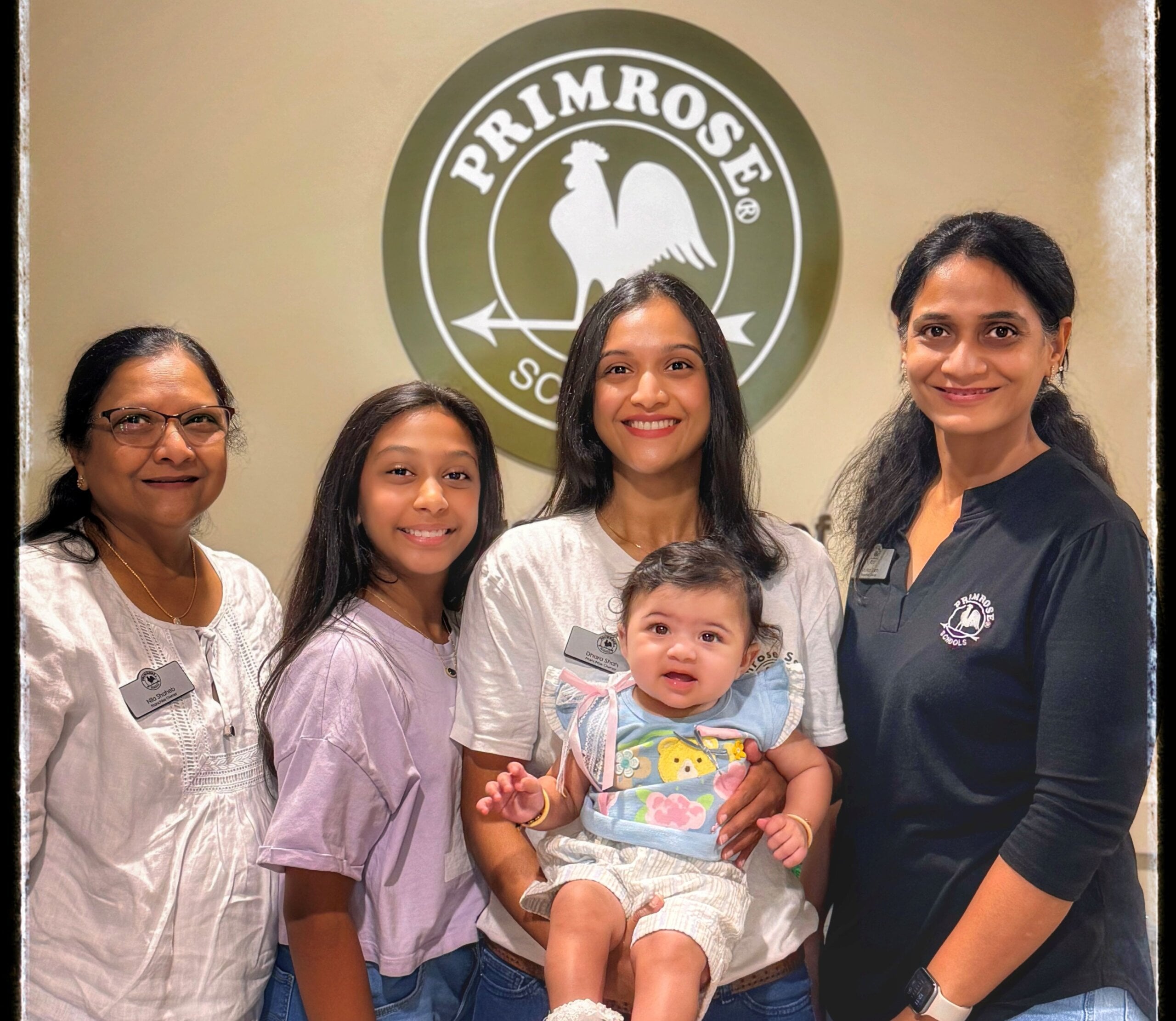 Primrose School Peachtree City Franchise Owners Nila Shah and her daughters Krutika Shah and Dhara Shah