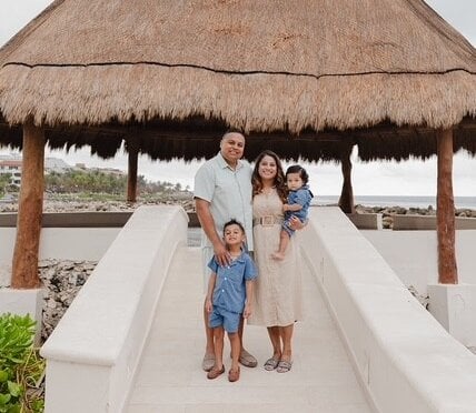 ravi and nikki patel with their children
