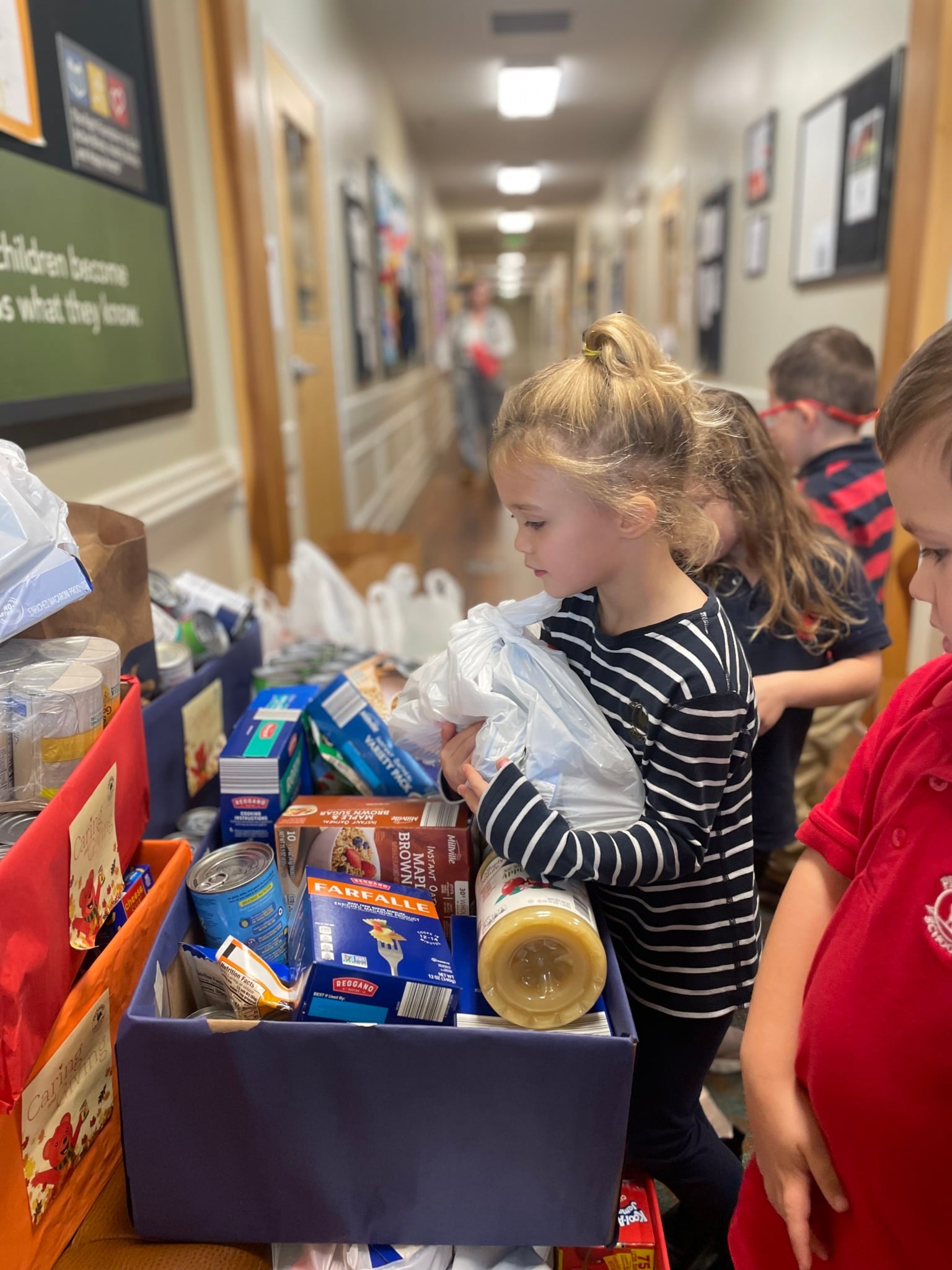 pre-k student organizing can goods